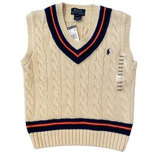 NWT Children’s Ralph Lauren Cream Cricket Vest- 4T
